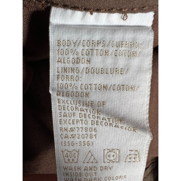 Tommy Hilfiger Y2K Brown Floral Wrap Skirt 6 Brown Floral Cotton - Picture 5 of 16